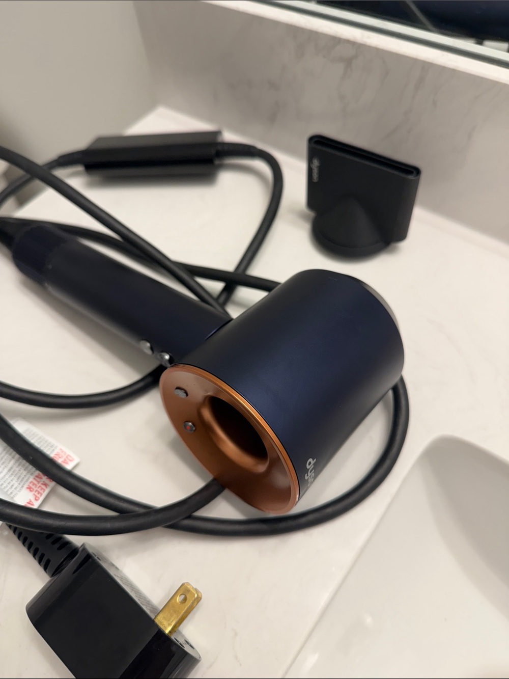 Dyson Navy Blue and Copper Hair Dryer